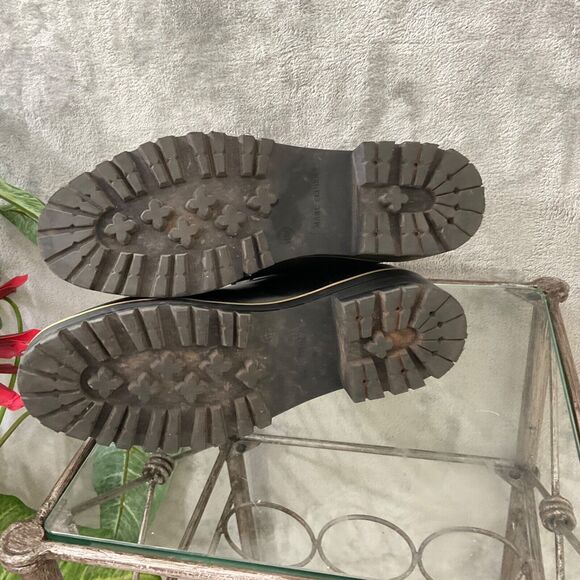 Marc Fisher Black Ink faux Leather/fur Chelsea Platform Boot women’s Size11 Blk - Picture 10 of 10